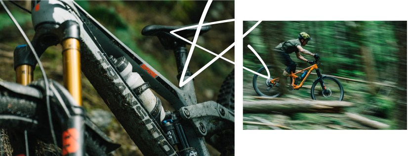 Mountainbiker auf dem Trail